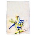 Betsy Drake Betsy Drake GT387 Blue Dragonfly Guest Towel GT387